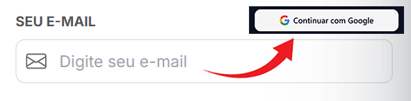 Onde digitar o e-mail no checkout